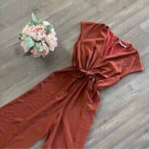 Buckle She‎ + Sky Siena Satin Wide Leg Tie Waist Jumpsuit